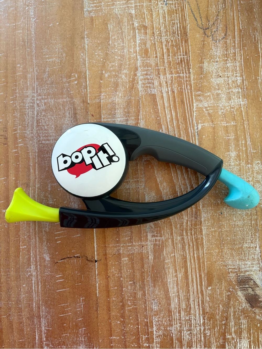 Hasbro Bop It! Vintage Handheld Game Controller in Black with Neon Accents